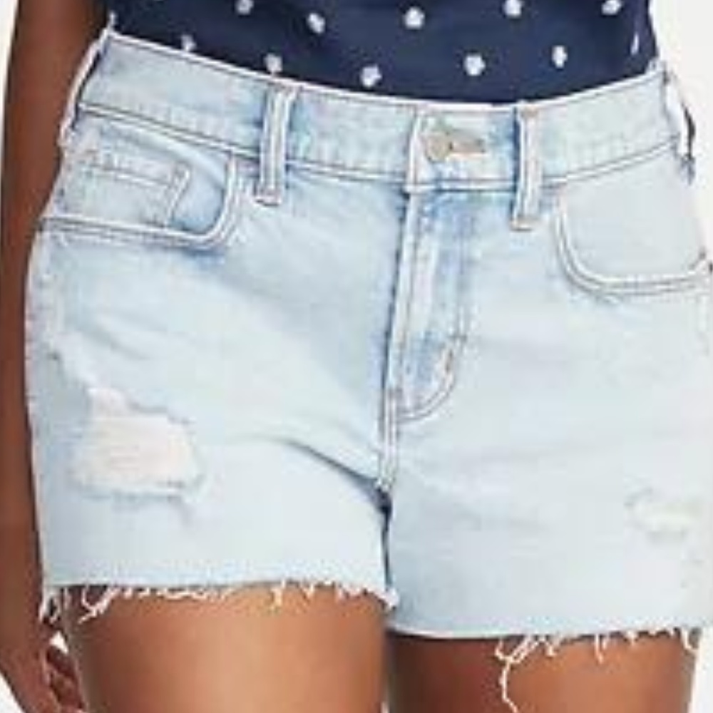 Distressed Boyfriend Jean Cut-Off Shorts for Women - Picture 3 of 4